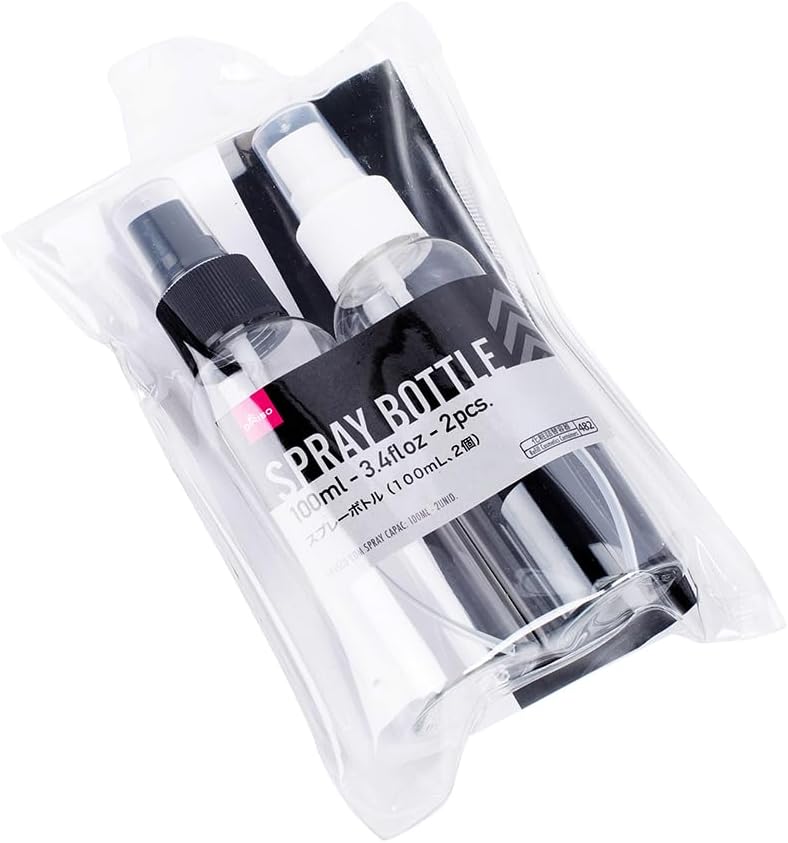 Daiso 2-Piece Refillable Spray Bottle Set - 100 ml Each for Home & Travel Use - Image 2
